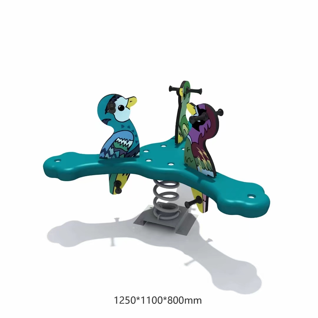 Three colorful duck seesaw