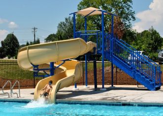 How to install family pool slides?